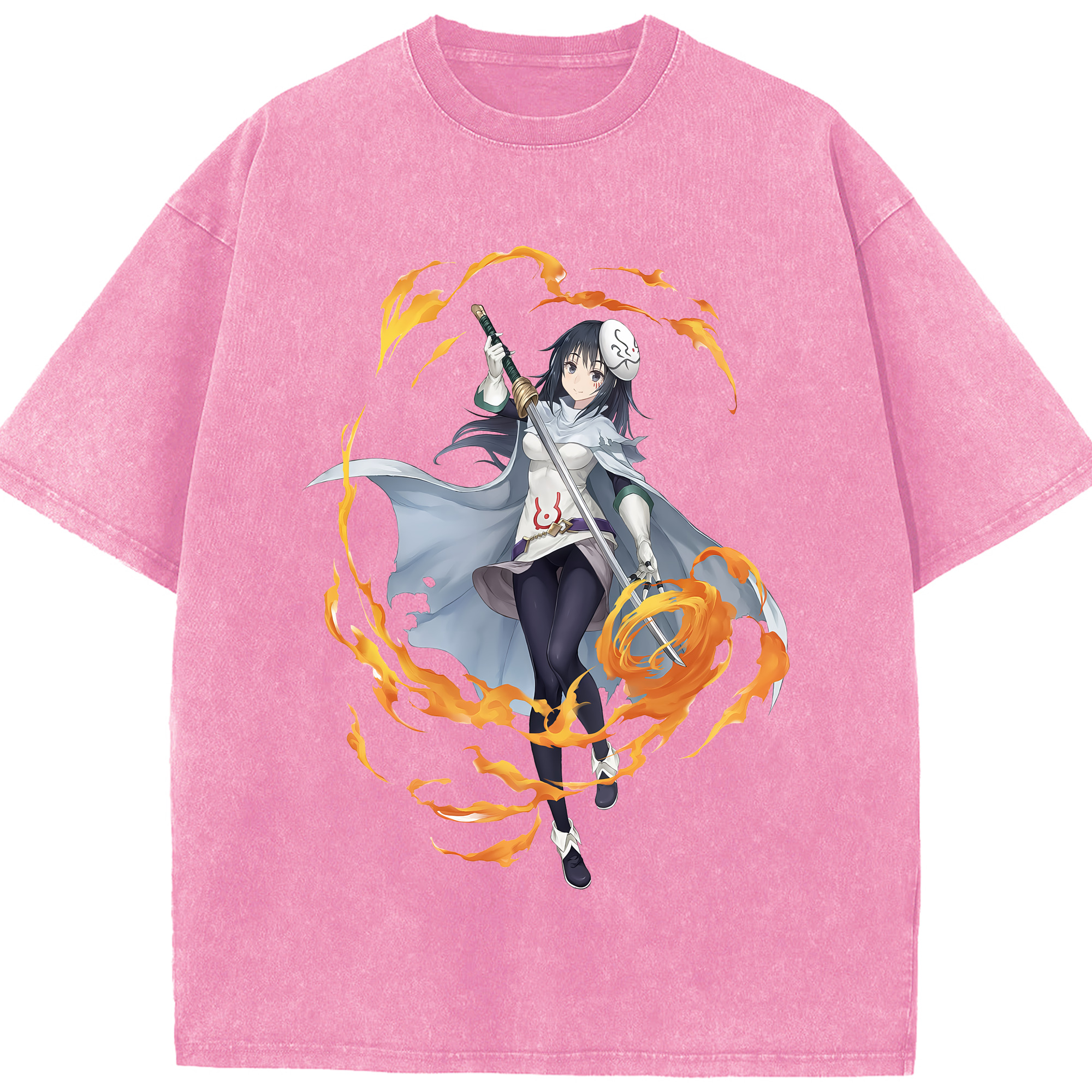 （画像用） 転スラ Regarding Reincarnated to Slime 綿100% ヴィンテージ風 半袖Tシャツ（フロントプリント）